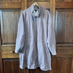 Torrid mauve full zip sweatshirt jacket coat